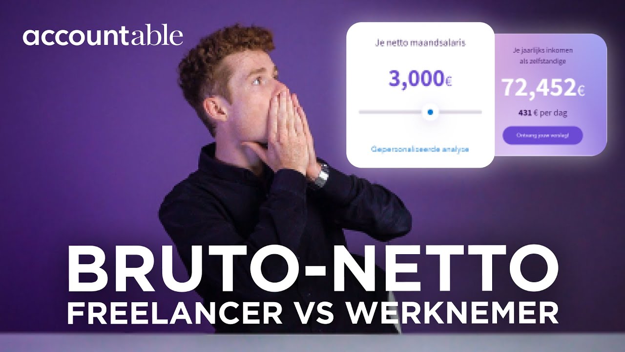 BRUTO-NETTO | Simulatie zelfstandige vs werknemer - YouTube - Wat Is Verschil Tussen Bruto En Netto