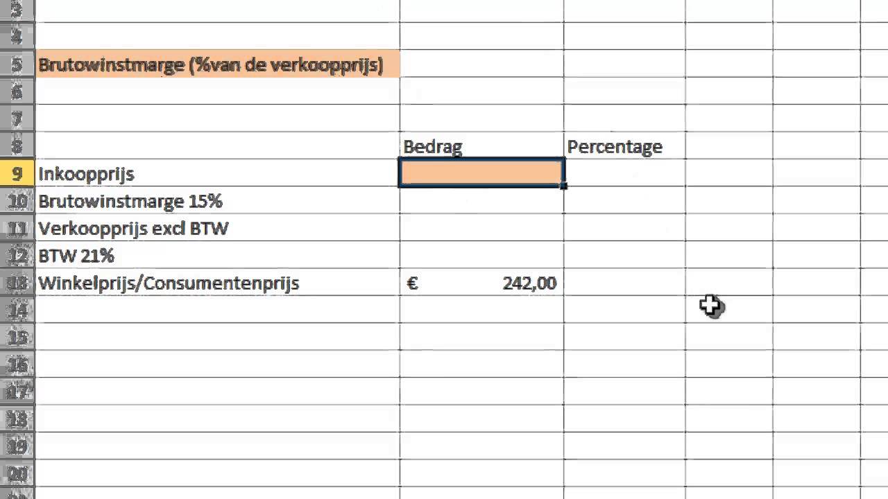 Hoe Bereken Je De Brutowinstmarge