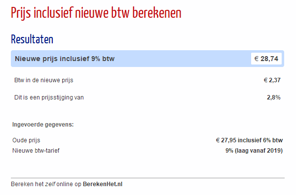 Btw berekenen - Bedrag Inclusief Btw Naar Exclusief