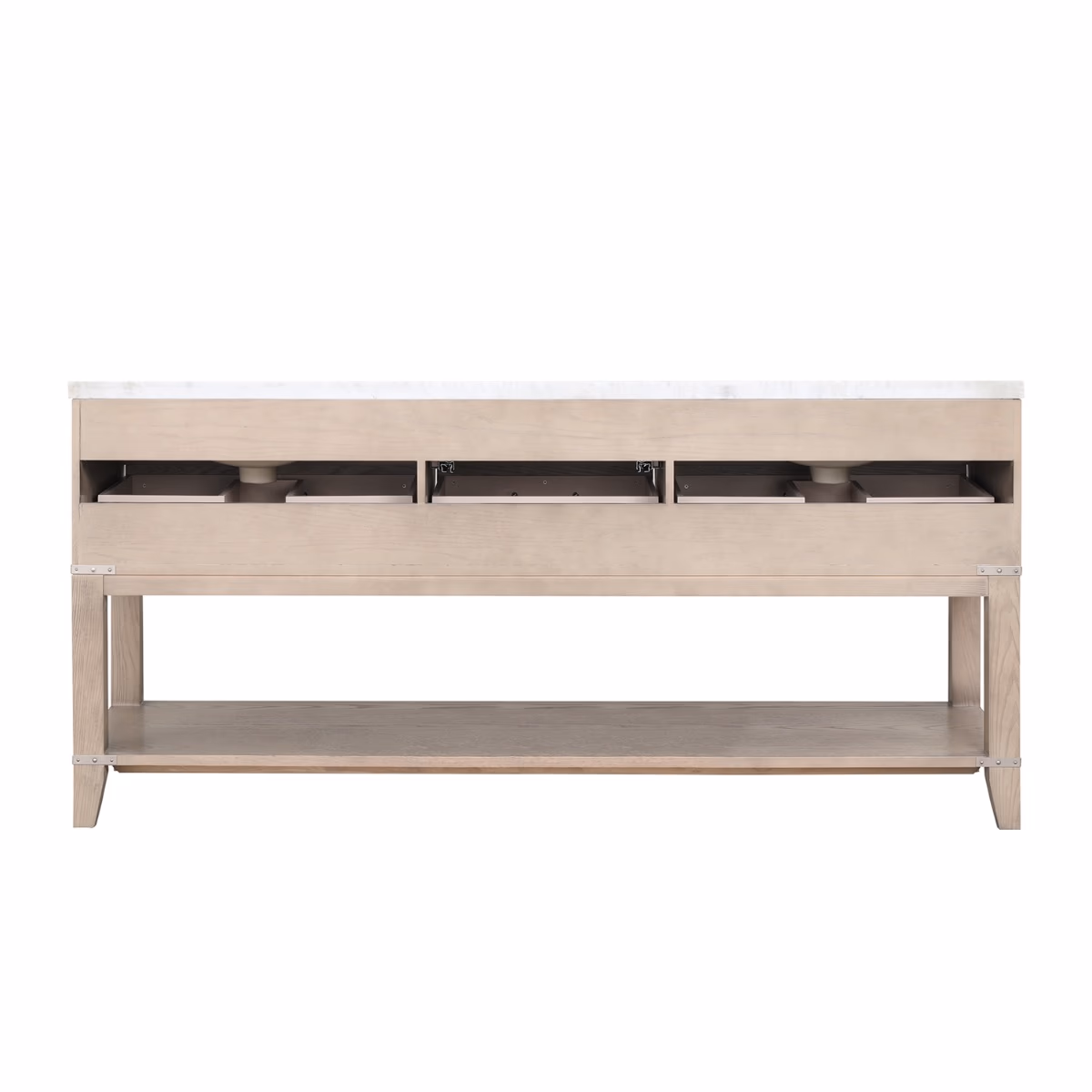 Calico Gray Oak 72" Double Vanity with Carrara Marble Top | Tilebar.com - Hoeveel Uur Per Dag Slaapt Een Kat