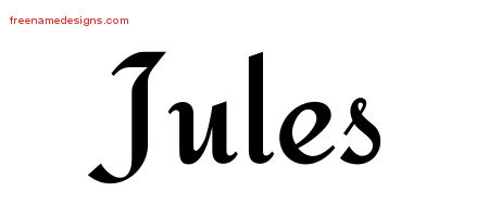 Calligraphic Stylish Name Tattoo Designs Jules Free Graphic - Free Name - Hbo Studie In Het Buitenland