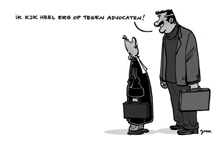 Cartoon - Klantenservice - HNL Incassodiensten - Niet Voldoen Aan Bevel Of Vordering