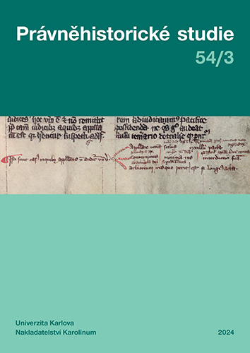 Časopis PRÁVNĚHISTORICKÉ STUDIE - Karolinum - Studie Waarin Je Vroeger Meester Was Na Afstuderen