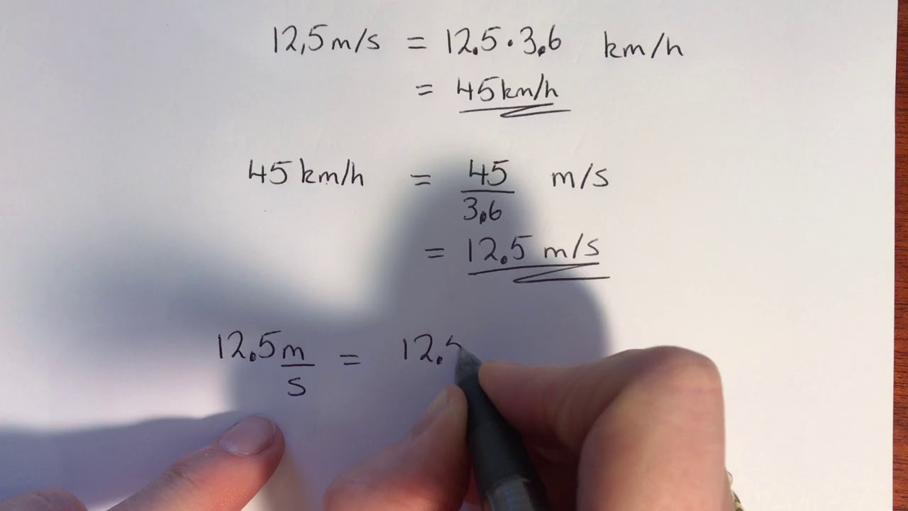 Change units meters per second to km per hour 1m/s=3.6km/h - YouTube - Meter Per Seconde Naar Km Per Uur