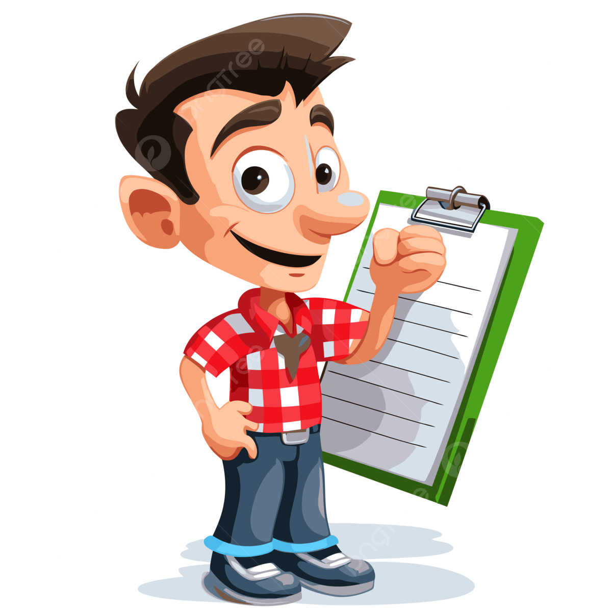 Check It Out Clipart Kartun Anak Laki Laki Berdiri Di Dekat Clipboard - It Ends With Us Engels