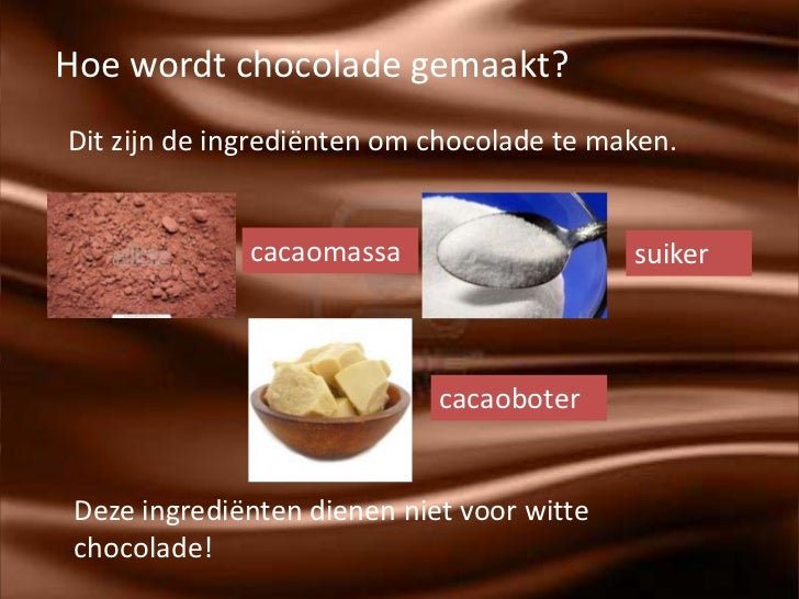 Waar Wordt Witte Chocolade Van Gemaakt