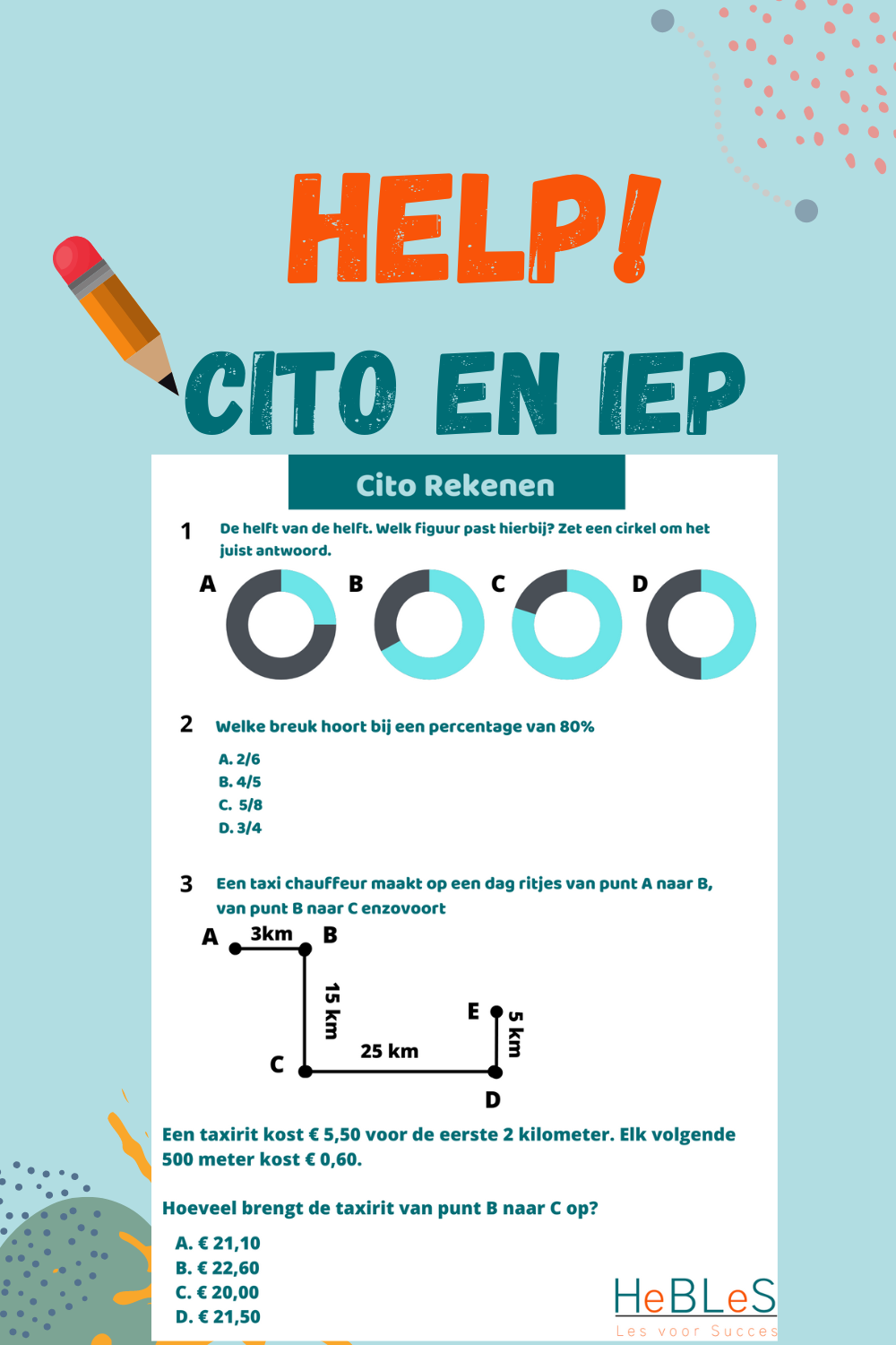 Cito oefeningen - Rekenen - Taal - Begrijpend lezen - HeBLeS | Iep - Oefenen Voor Cito Groep 7