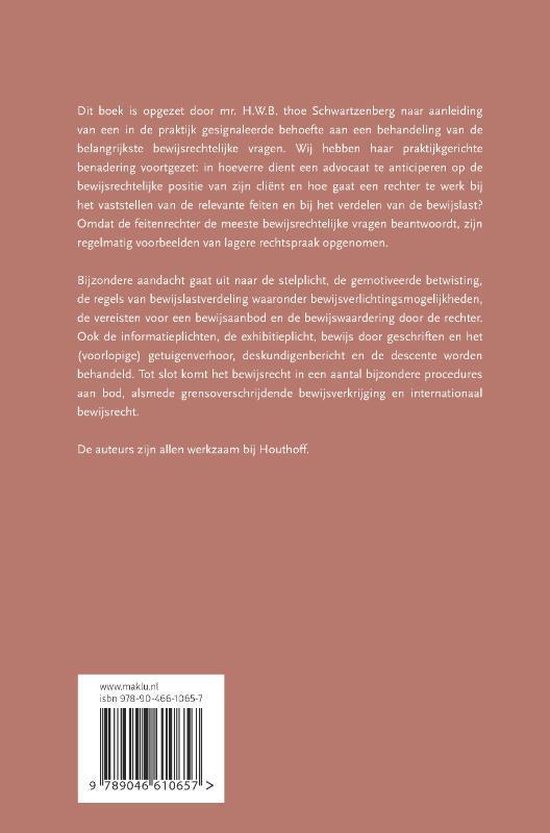 Civiel Bewijsrecht Voor De Rechtspraktijk