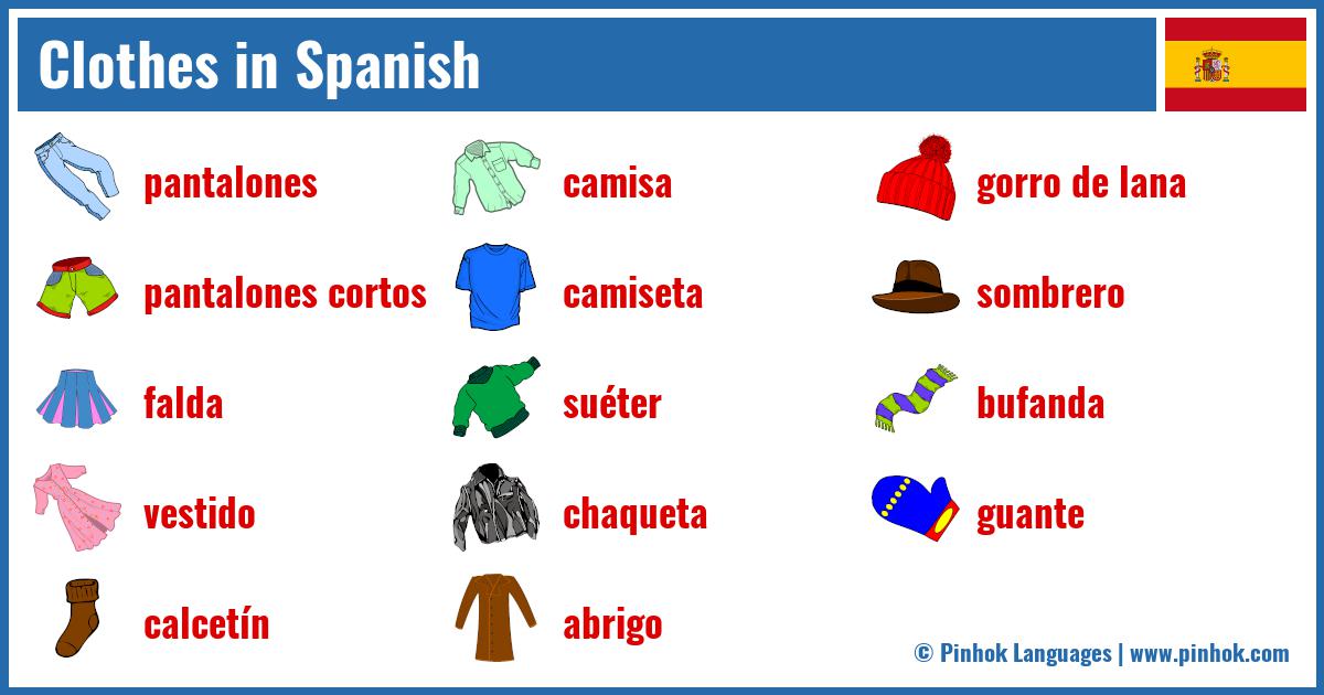 Clothes in Spanish - Hoe Gaat Het In Het Spaans