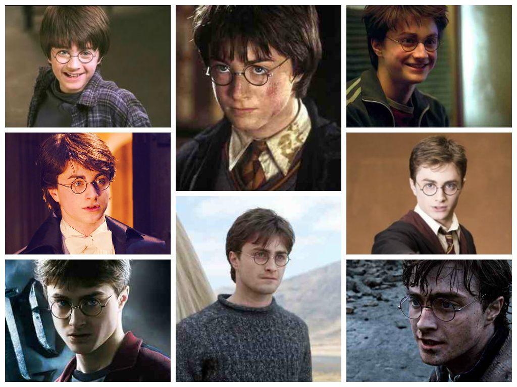 Collage of Harry Potter from 1st year to 7th year | Harry potter years - Hoeveel Harry Potter Boeken Zijn Er