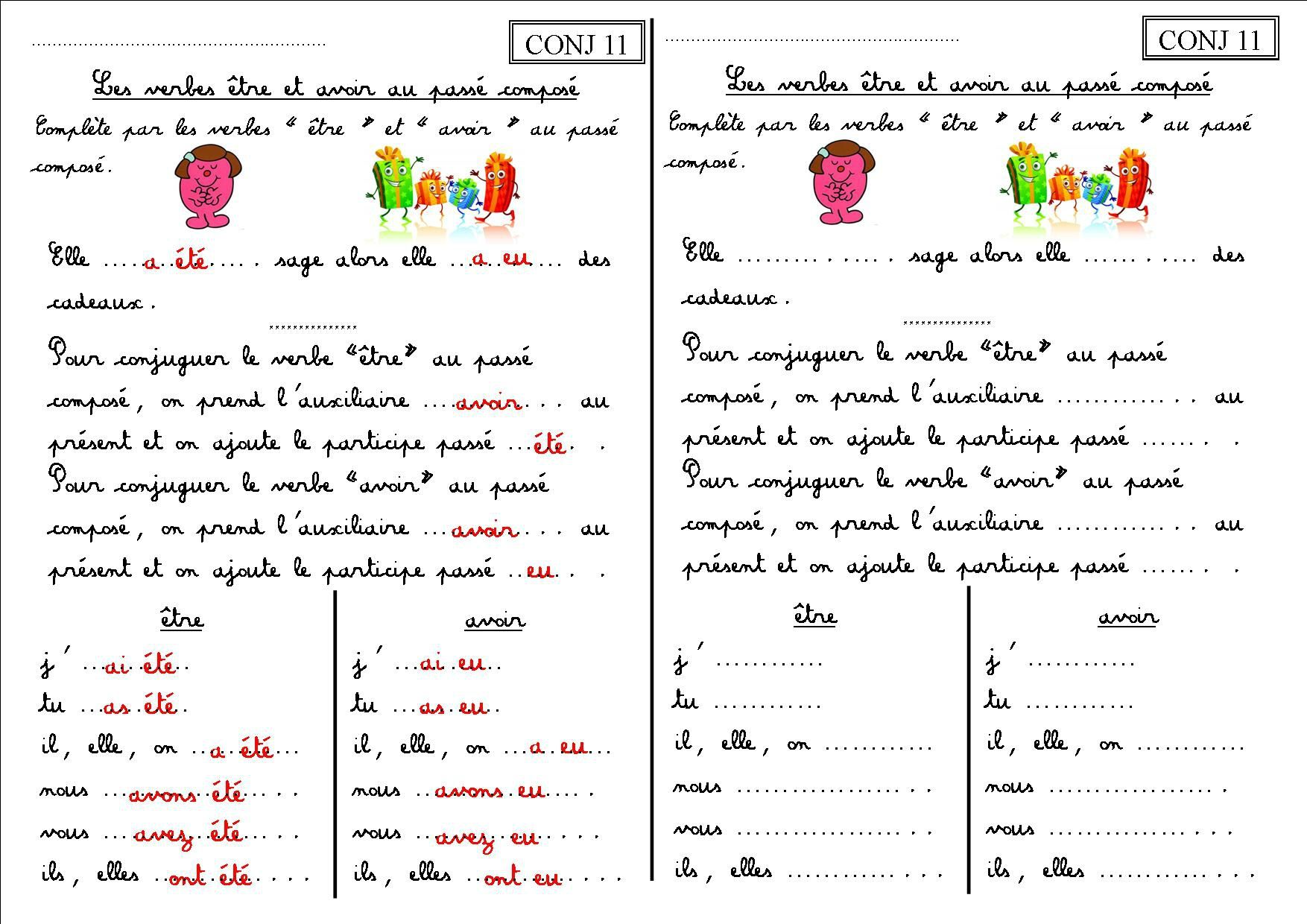 Avoir Et Etre Passe Compose