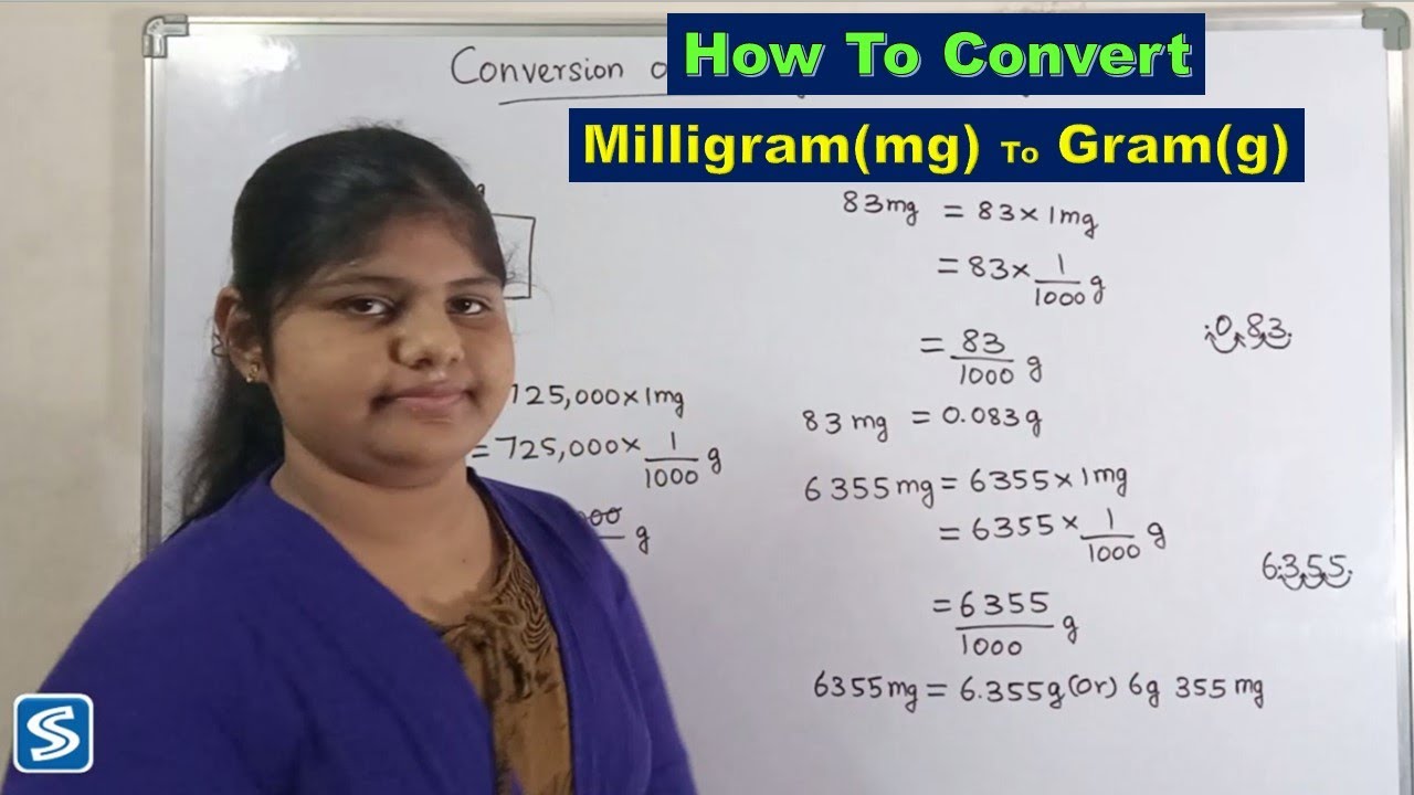 Conversion of milligram to gram | mg to g | How to Convert milligram to - Hoeveel Gram Is Een Milligram