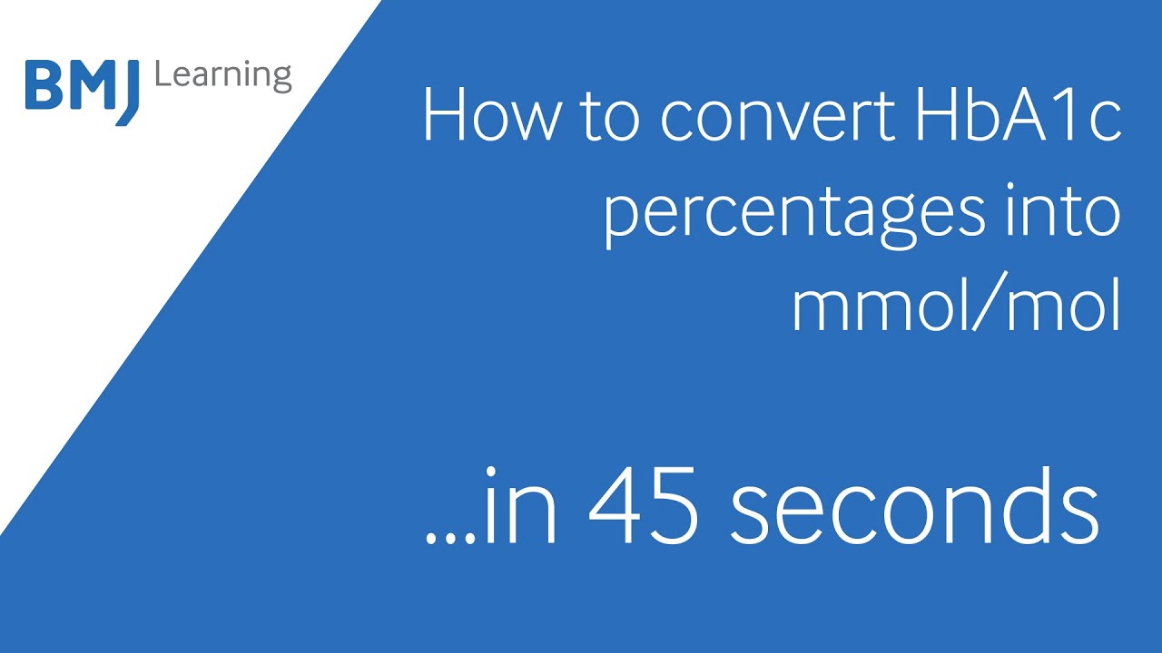 Convert HBa1c percentages to mmol/mol in 45 seconds! - YouTube - Omrekenen Van Mmol/l Naar Mg/dl