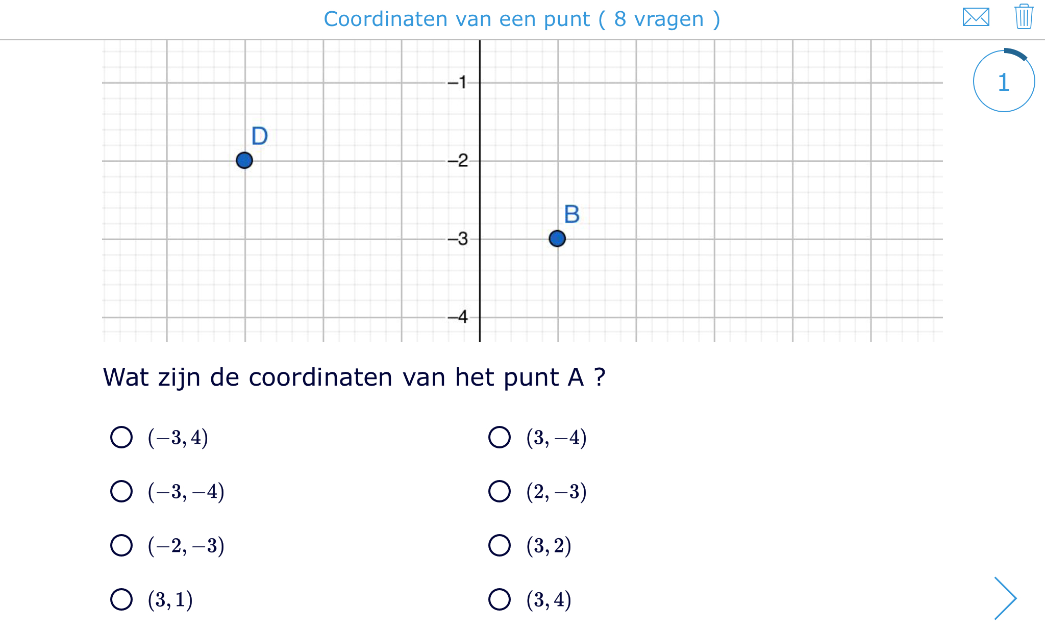 Coördinaten van een punt: Oefeningen - Interactieve oefening - KlasCement - Hierin Worden De Coordinaten Van Een Punt Bepaald 12 Letters