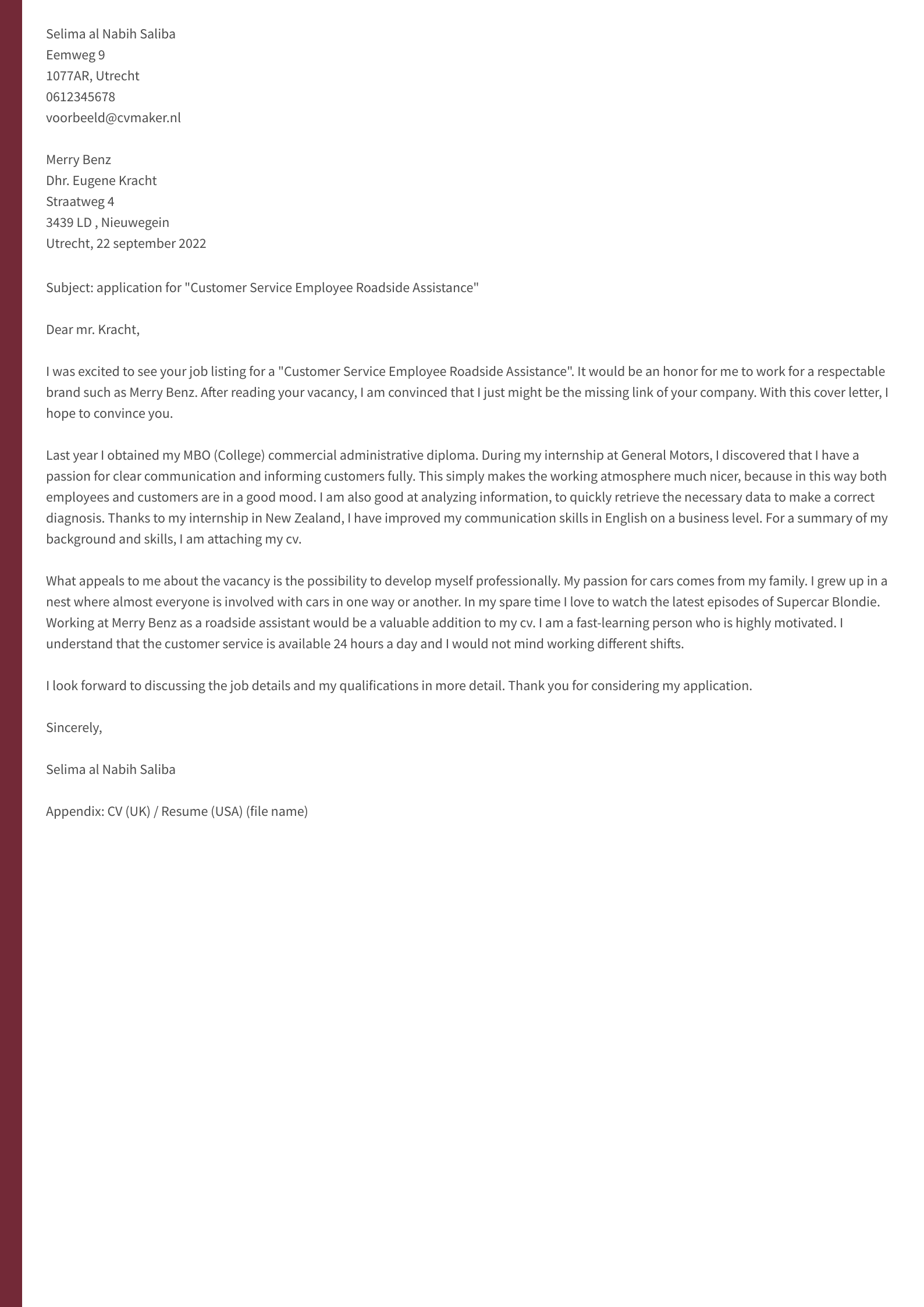 Cover Letter Voorbeeld Sollicitatiebrief Iam - Voorbeeld - Wat Zet Je In Een Sollicitatiebrief