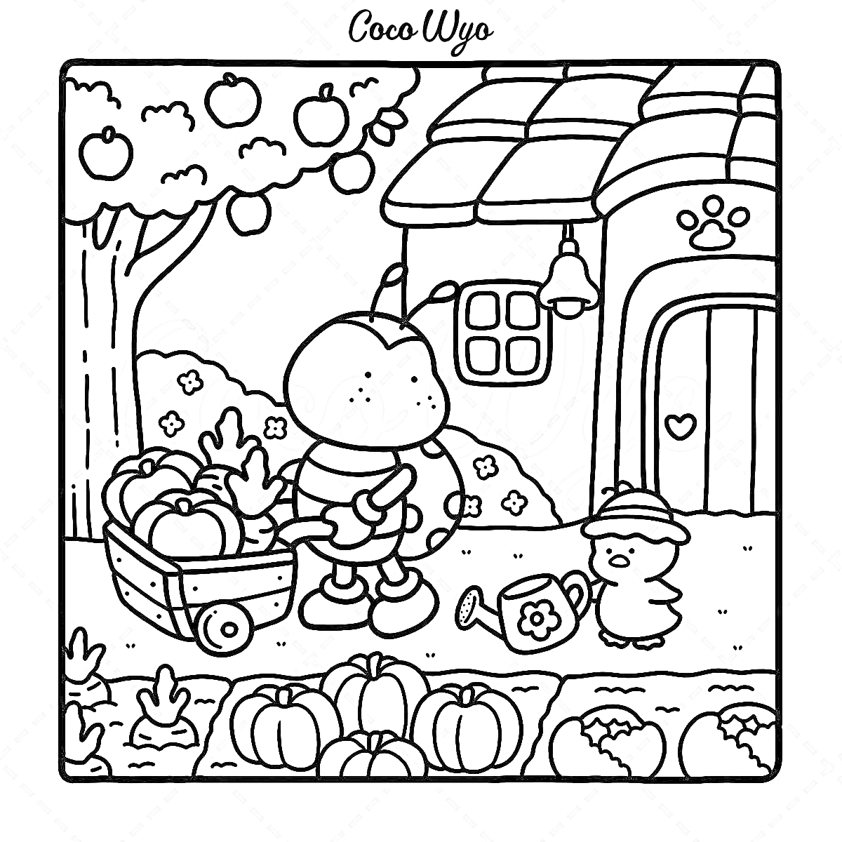 Cozy Friends para Colorir 18 | Раскраски, Раскраски для печати, Легкие - Comfy And Cozy Colouring Book