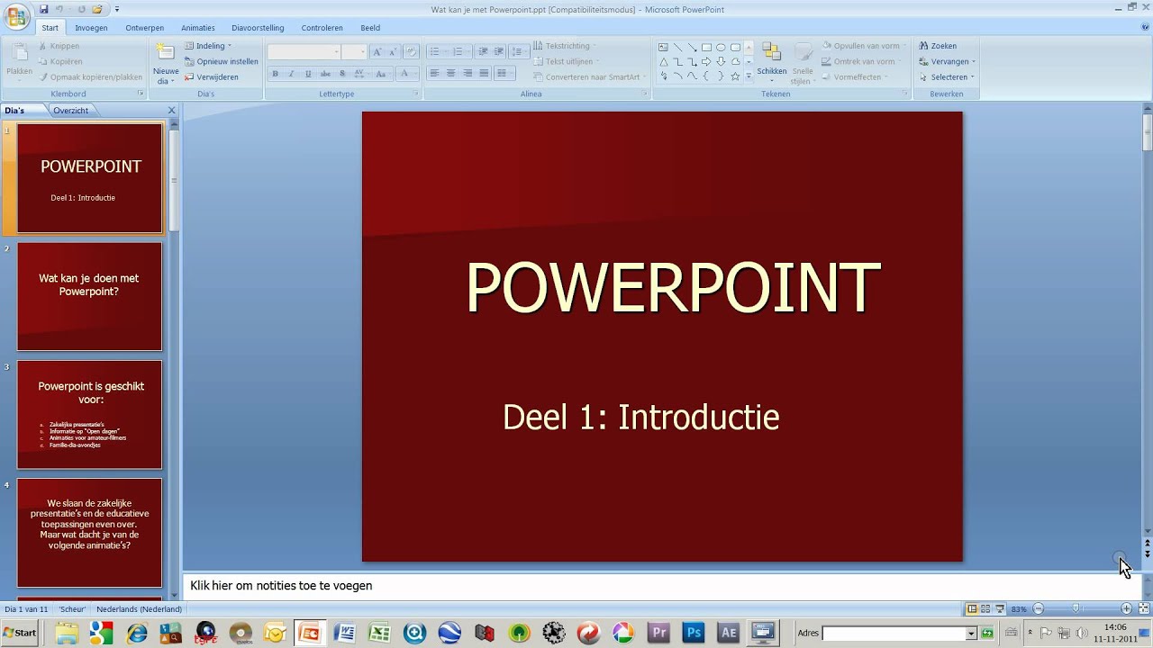 Cursus Powerpoint deel 1: introduktie - YouTube - Hoe Schrijf Je Een Inleiding Van Een Betoog
