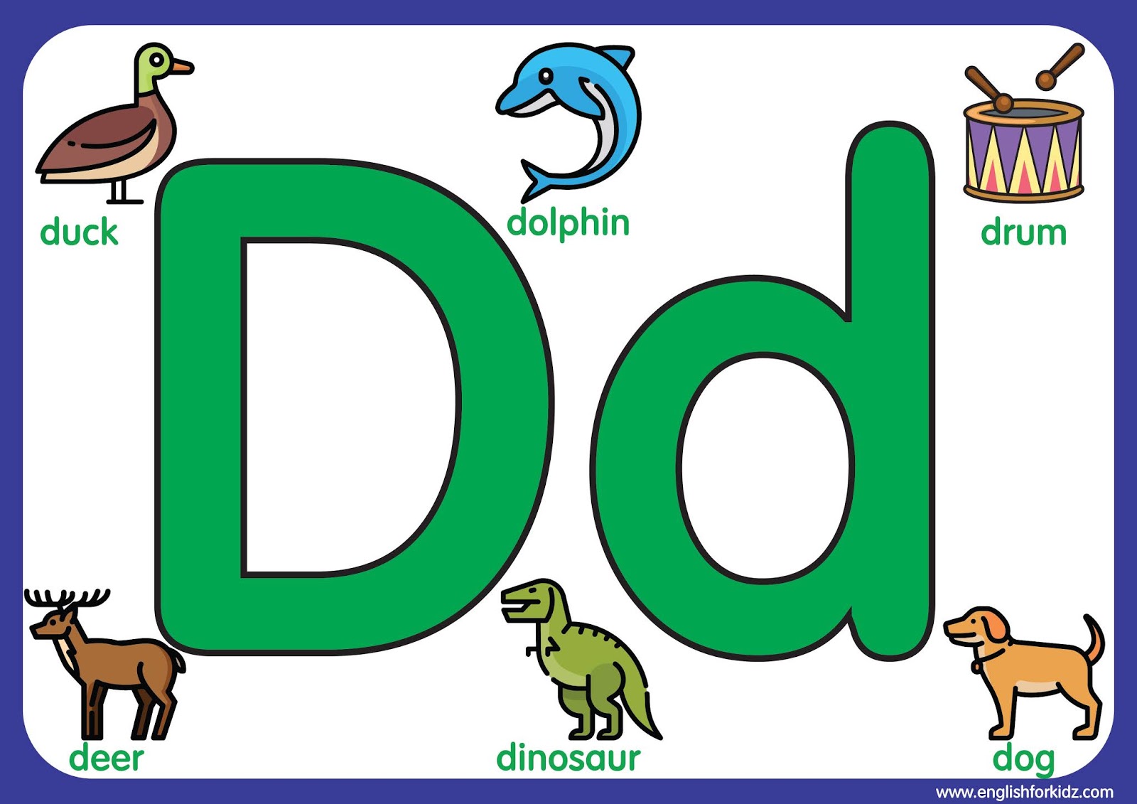 D Letter Alphabet - D'kefs Color Word Interference Test