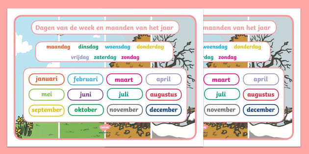 Dagen van de week en maanden van het jaar (teacher made) - Dagen Van De Week In Spaans