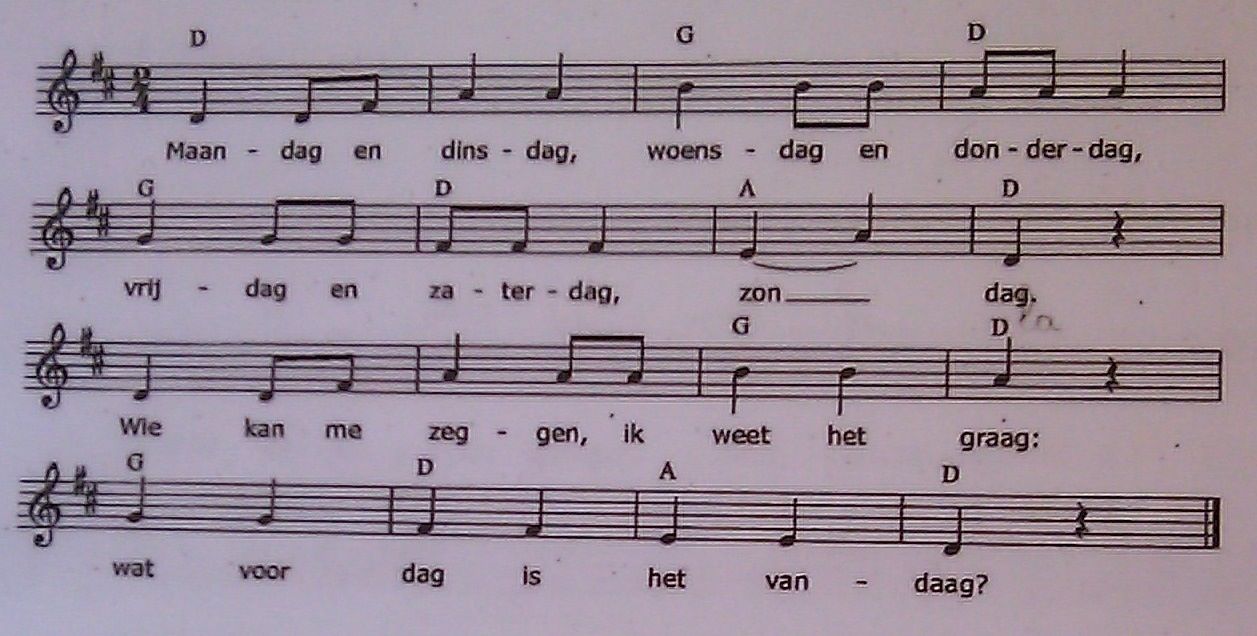 Dagen van de week | Kinderliedjes, Liedjes, Ukulele liedjes - Welke Dag Is Het Vandaag In Cijfers