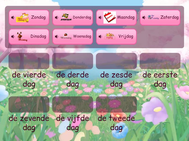 Dagen van de week - Match up - Spaans Dagen Van De Week