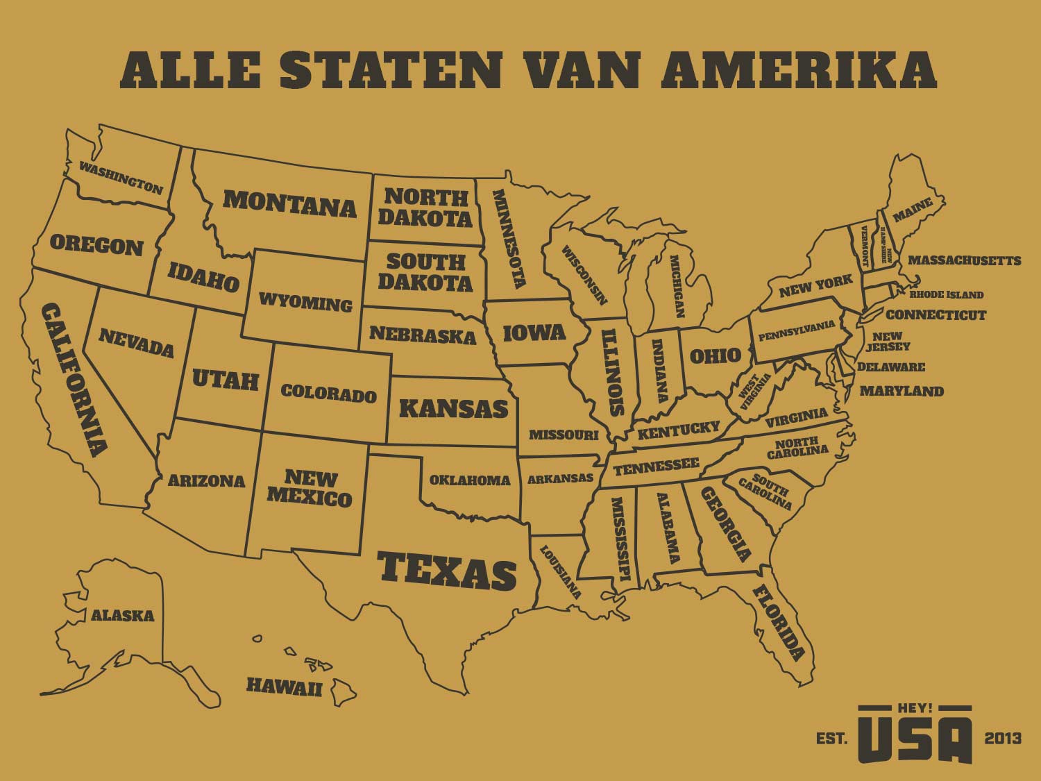 De 50 staten van Amerika - Hey!USA - Hoeveel Staten Zijn Er In Amerika