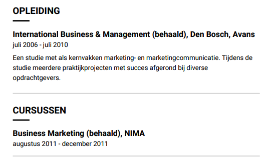 Hoe Moet Een Cv Eruit Zien