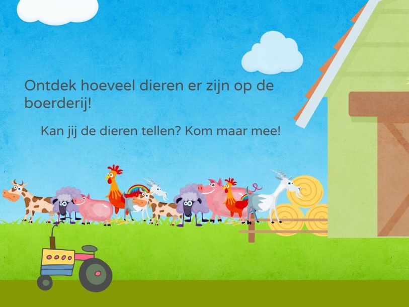 De boerderijdieren Gratis online spellen voor kleuters (4-5 jr.) door - Dieren Op De Boerderij 7 Letters
