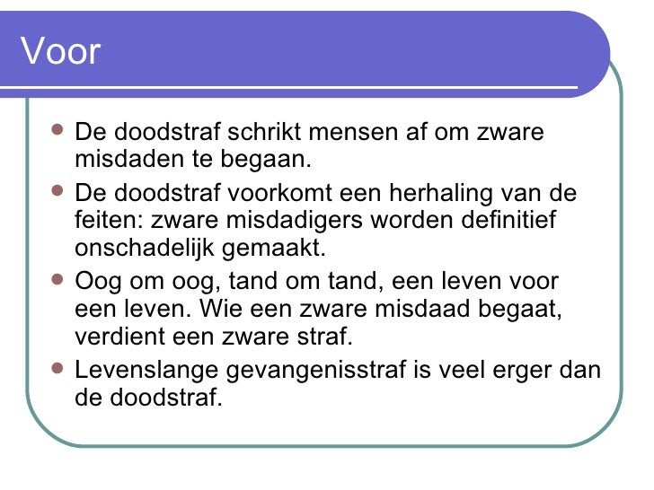 De doodstraf - Waarom Is Tbs Erger Dan Gevangenisstraf