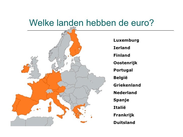 De Euro (Geld) - Welke Landen Betalen Met De Euro