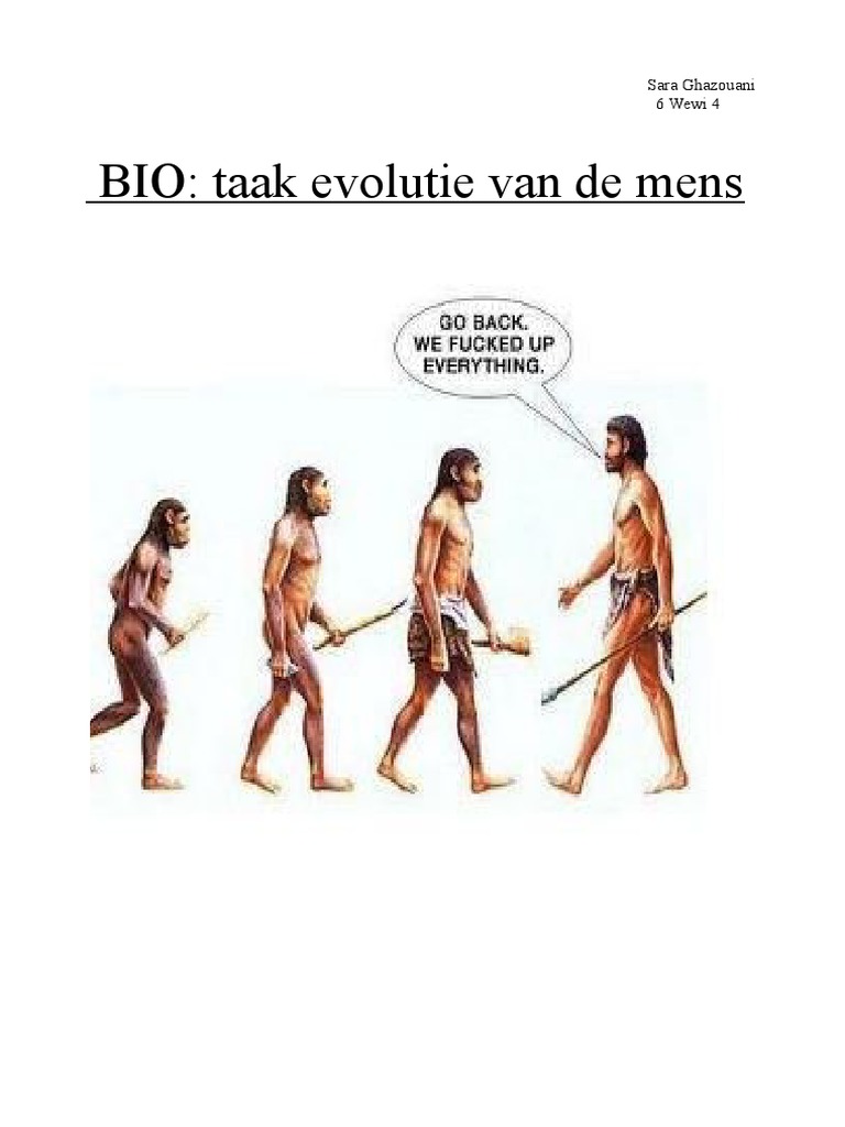 De Evolutie Van de Mens PDF | PDF - Evolutie Van De Mens In 2 Minuten
