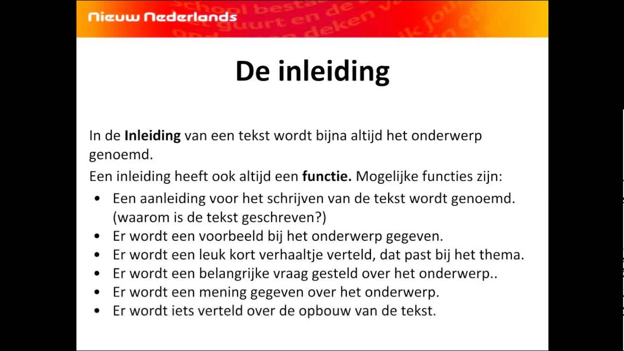 De Indeling van een tekst - Nieuw Nederlands, Kader 4, H1, Lezen - YouTube - Hoe Vind Je Het Onderwerp In Een Zin