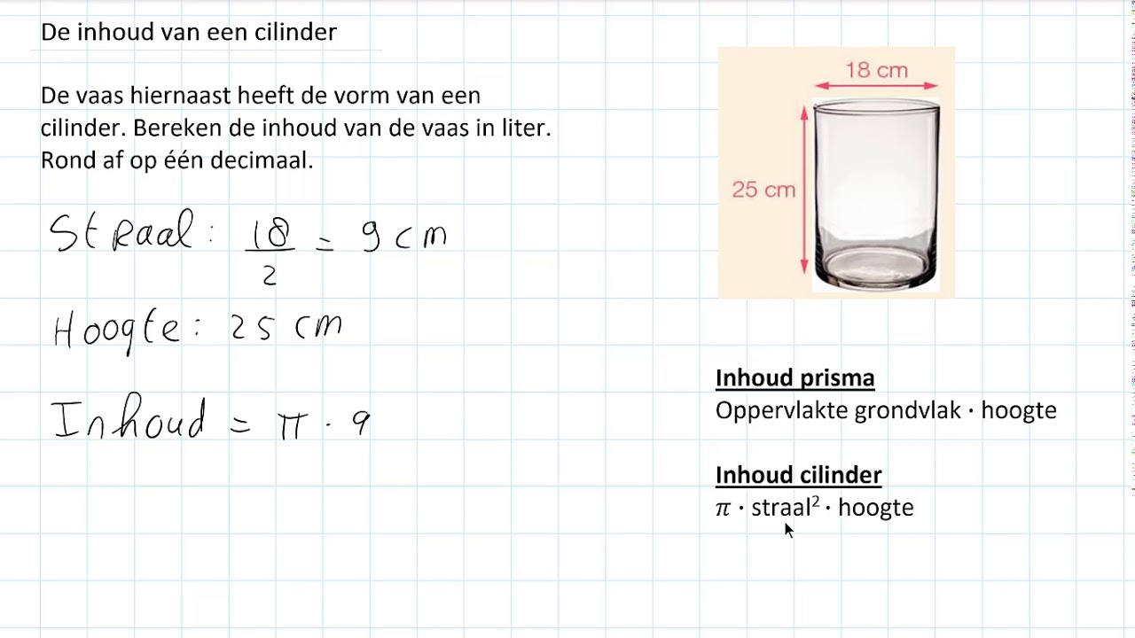 De inhoud van een cilinder (2 HAVO/VWO) - YouTube - Hierin Wordt Op Een Vuile Manier Gebroed Op De Inhoud