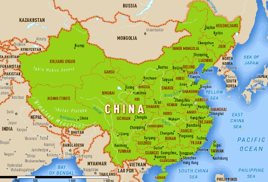 De Kaart Van China - kaart - In Welke Luchtstreek Ligt Het Grootste Deel Van China