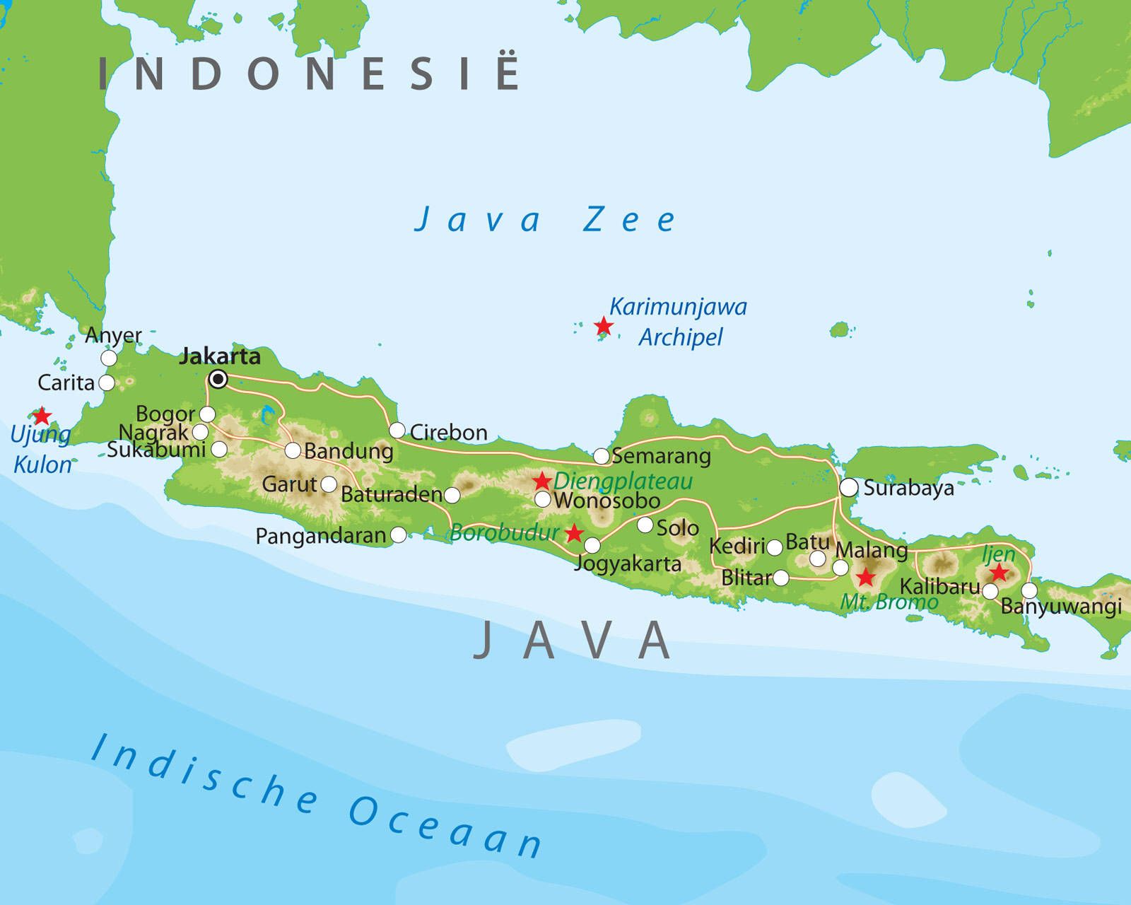 De kaart van Java | Treinreis, Kaarten, Indonesië - Indonesisch Eiland Ten Oosten Van Java