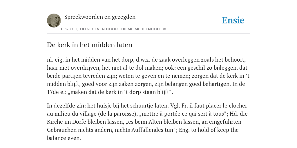 Kerk In Het Midden Laten
