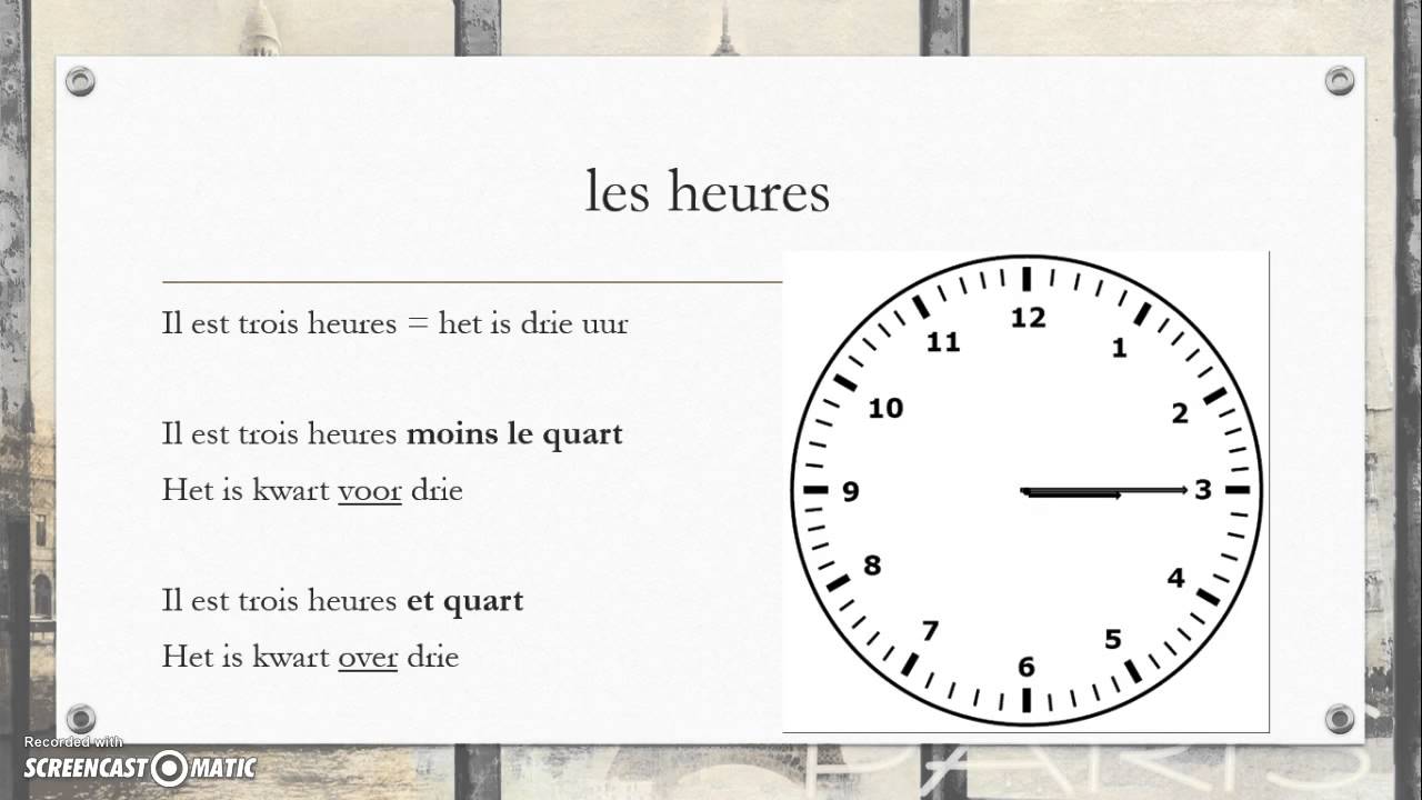De kloktijden in het Frans - les heures - YouTube - Hoe Gaat Het In Frans