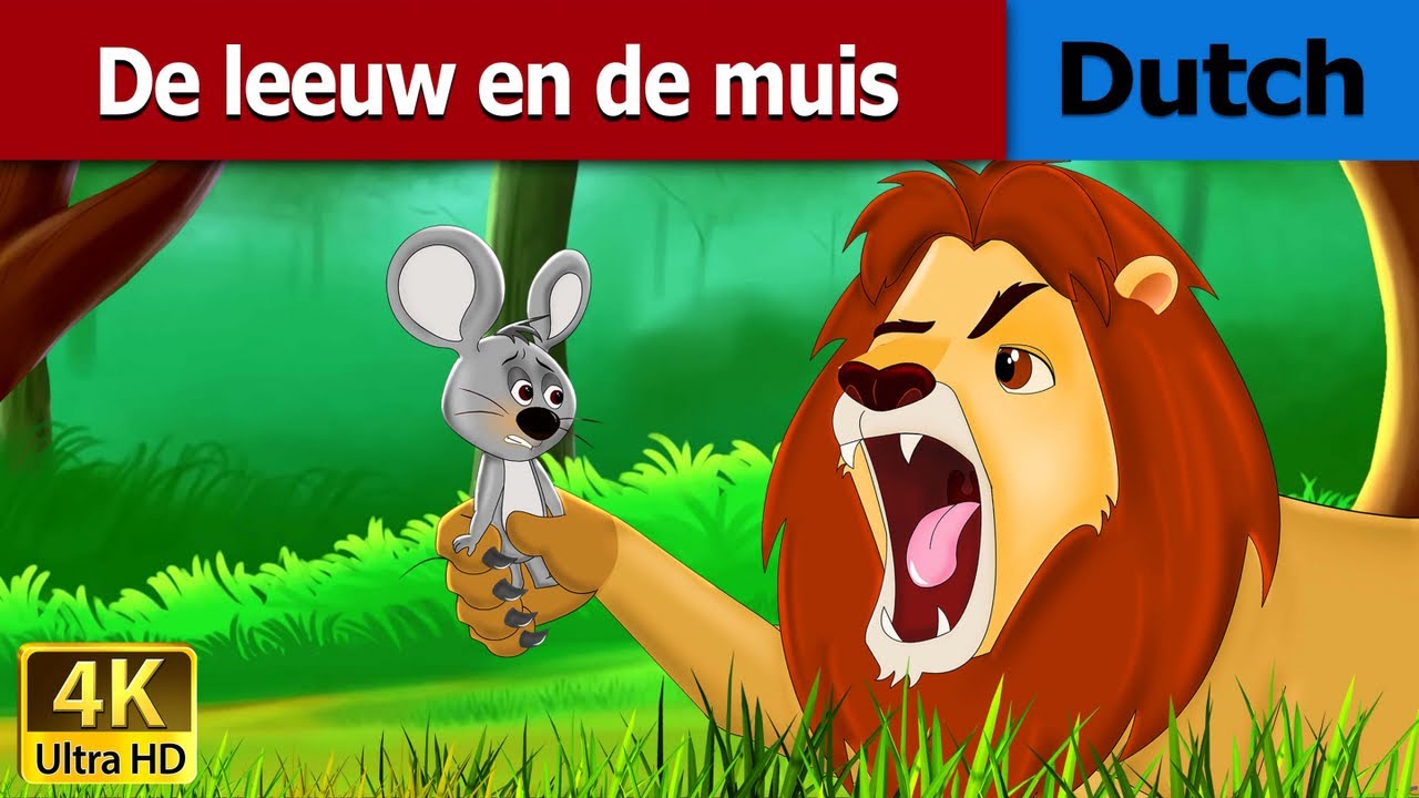 De leeuw en de muis | Lion and the Mouse in Dutch | 4K UHD | Dutch - De Muis En De Leeuw