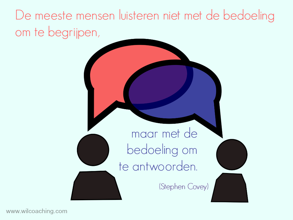 "De meeste mensen luisteren niet met de bedoeling te begrijpen, maar - Goed Begrepen Antwoorden Groep 8