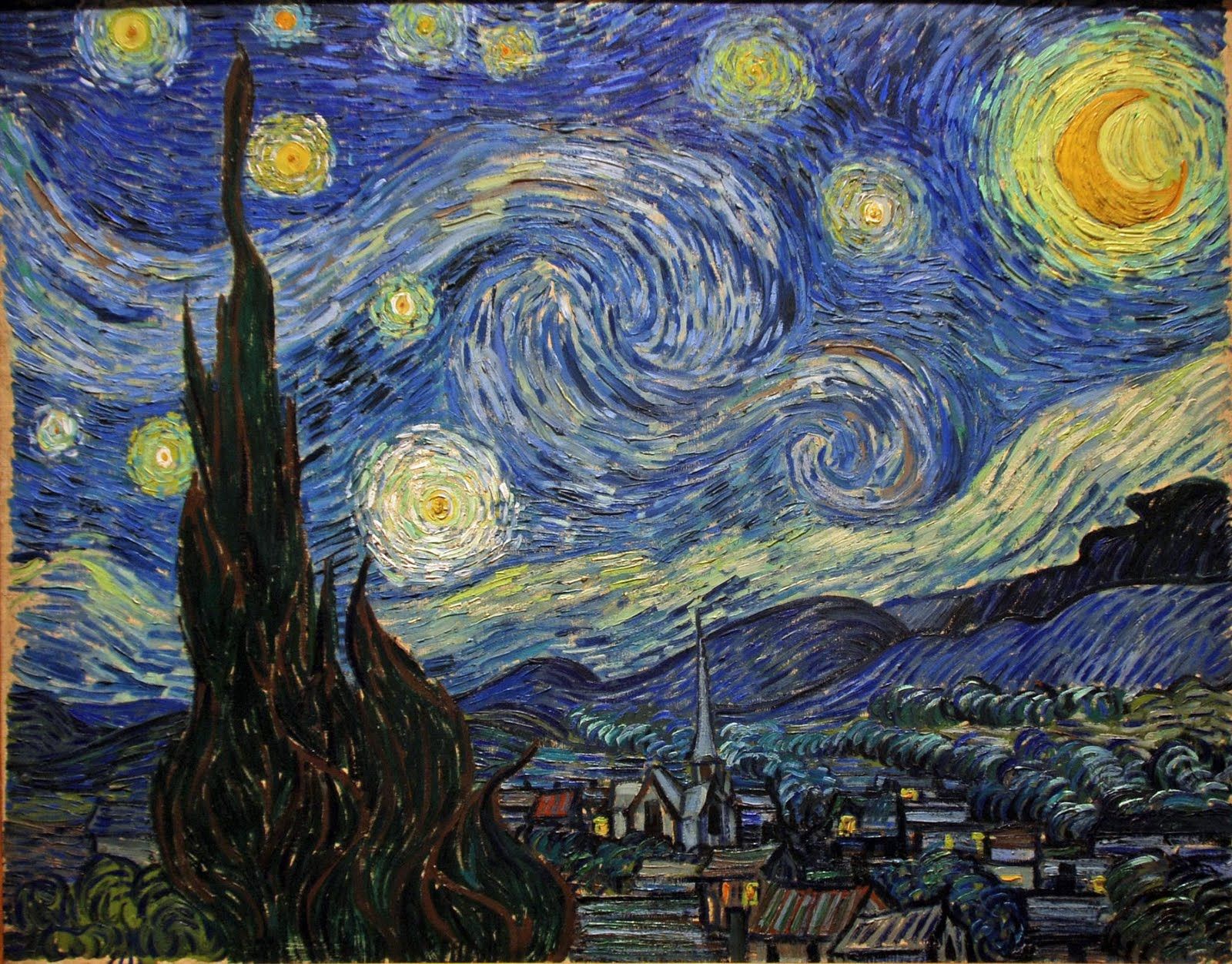 "De sterrennacht" by Vincent Willem van Gogh (1889) @ Museum of Modern - Wanneer Is De Sterrennacht Gemaakt