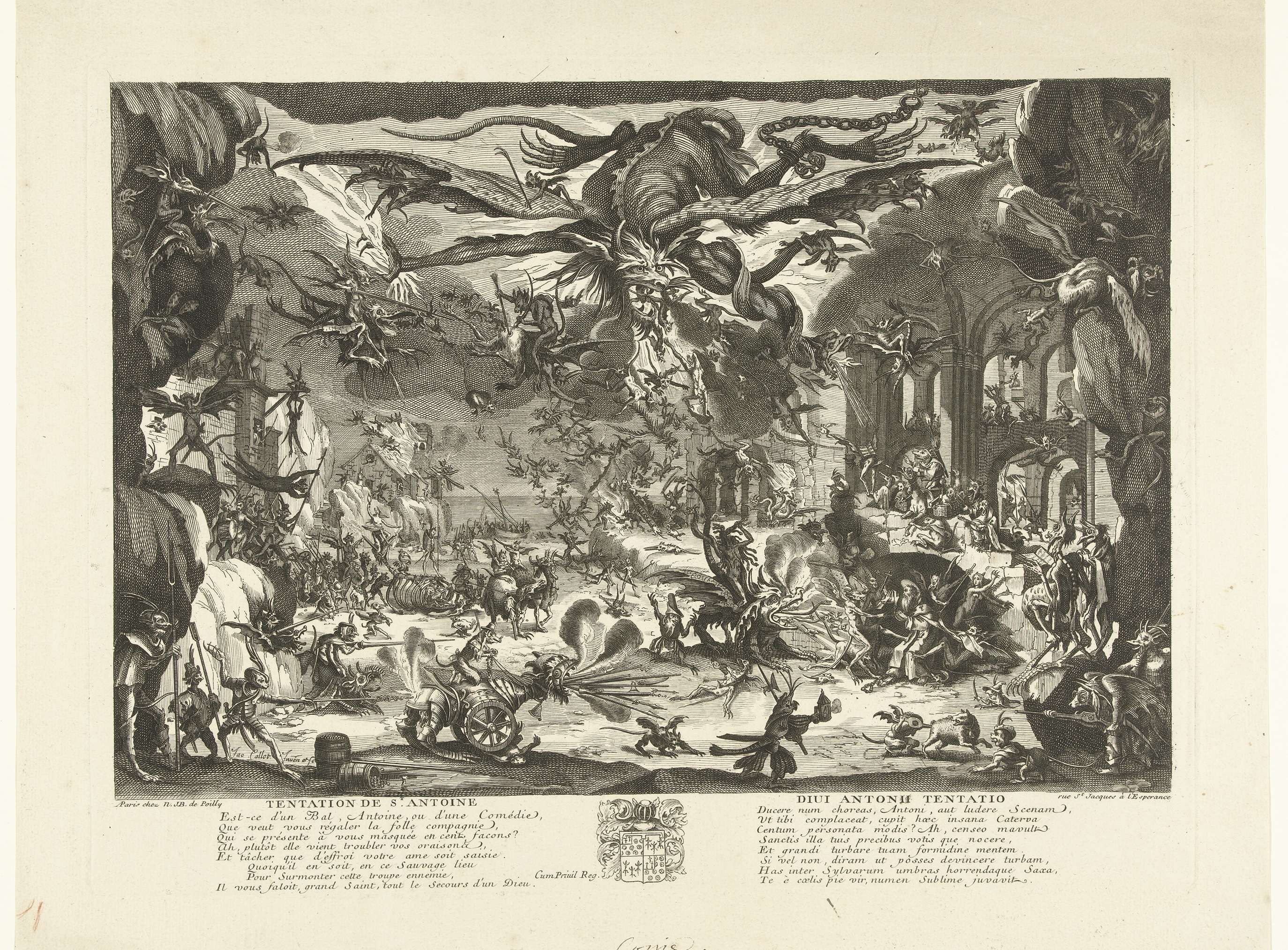 De verzoeking van de Heilige Antonius, Jacques Callot, 1679 - 1728 - Verzoeking Van De Heilige Antonius Dalí