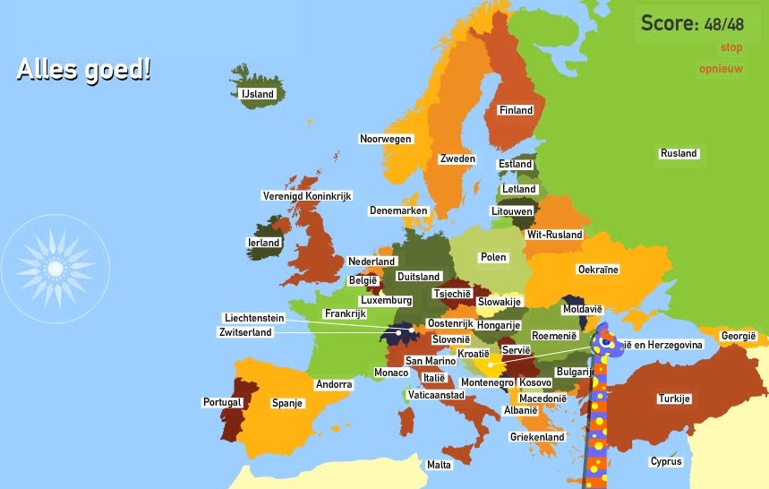 De website van groep 7b: Topografie - Topomaster Europa Kaart A Oefenen