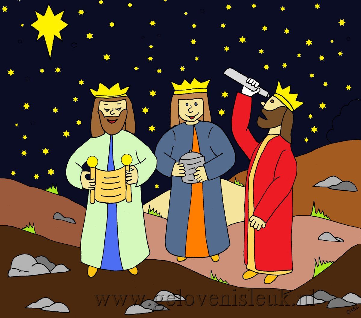 De wijzen uit het Oosten. www.gelovenisleuk.nl Birth Of Jesus, Wise Men - De 3 Wijzen Uit Het Oosten