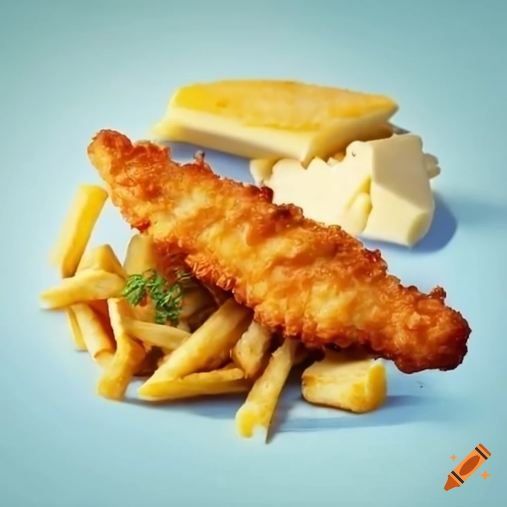 Delicious fish and chips dish with cheese on Craiyon - What Is In Fish And Chips