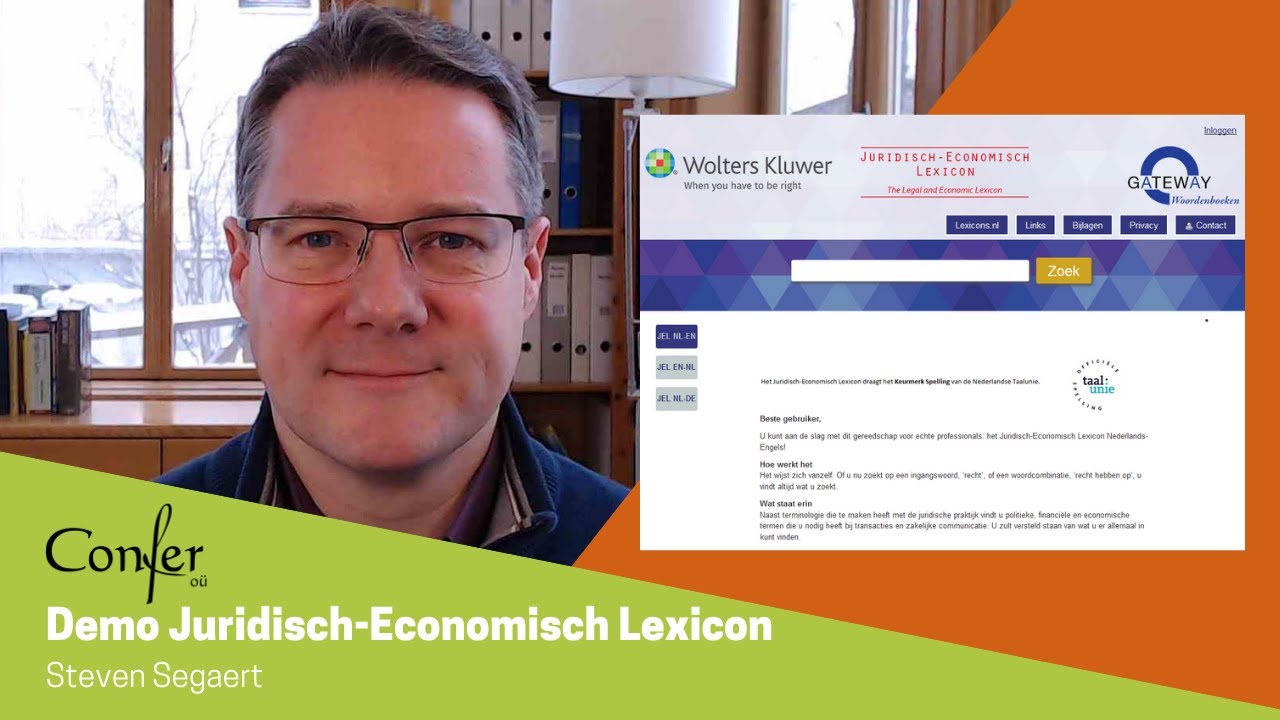 Demonstratie juridisch woordenboek: Juridisch-Economisch Lexicon - YouTube - Verschil Juridisch En Economisch Eigendom