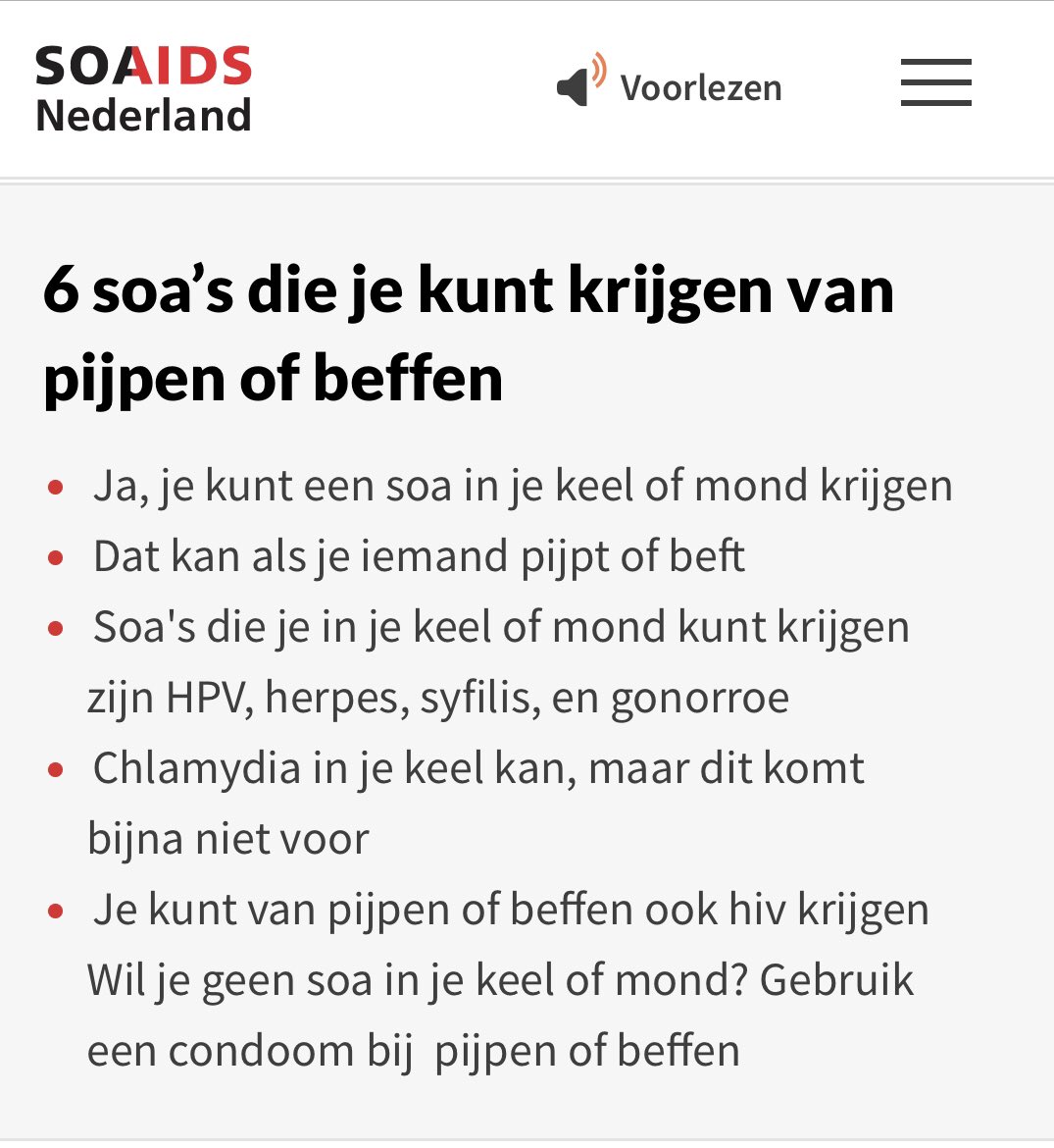Denachtzuster(s) on Twitter: "1/4/23 - Je kunt een soa in je keel - Wat Te Doen Tegen Een Soa