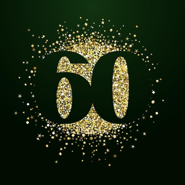 Design Tendance Du Numéro 60 Signe Isolé 60 Et Fond Doré Concept D - 60 Pond Is Hoeveel Euro