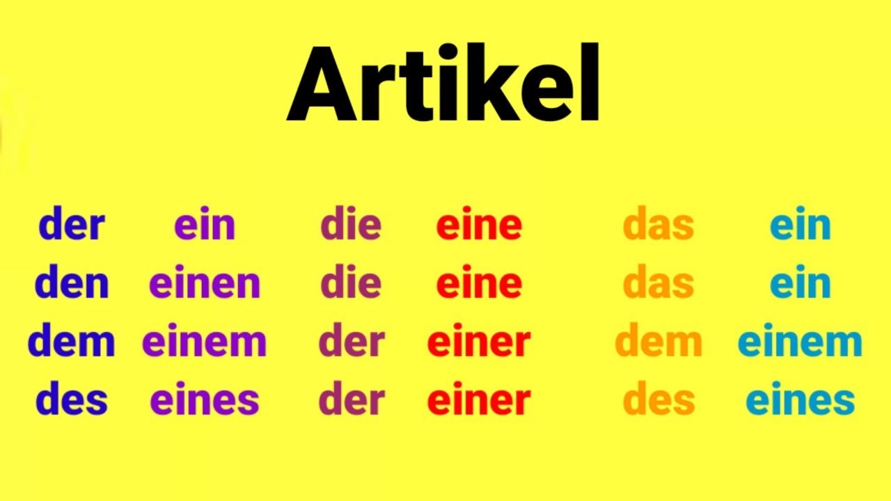 Deutsch lernen, Artikel, #derdiedas , der, die, das, ein, eine, den - Eine Kleine Nachtmusik Wolfgang Amadeus Mozart