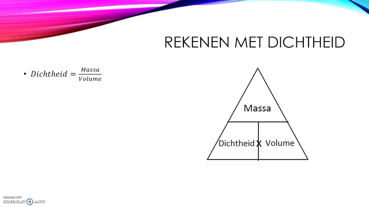 Dichtheid - YouTube - Hoe Bereken Je De Dichtheid Van Een Stof