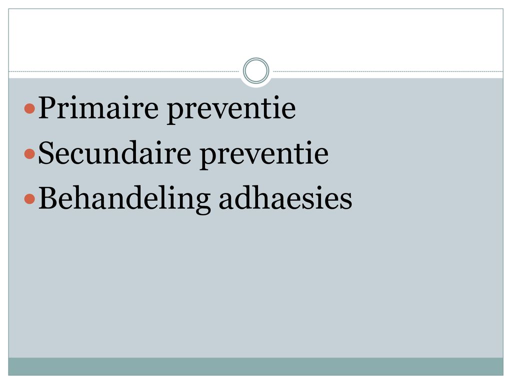 Primaire Secundaire En Tertiaire Preventie